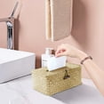 thumbnail image 3 of Tissue Box Cover Natural Seagrass Tissue Box, Rectangular Tissue Box Holder with Lid, Farmhouse Style Tissue Cover for Bathroom Toilet Living Room Bedroom Kitchen Table Desk Office Car, 3 of 8