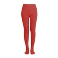 thumbnail image 2 of EMEM Apparel Women's Ladies Solid Colored Opaque Dance Ballet Costume Microfiber Footed Tights Stockings Fashion Red E, 2 of 5