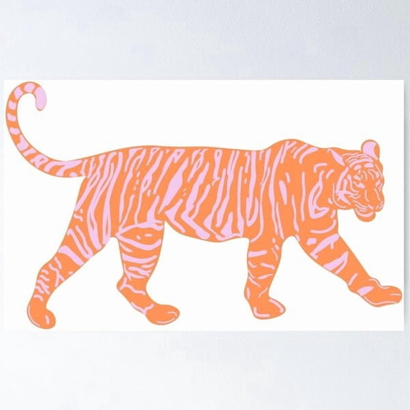 Colorful Tiger Pop Art Illustration Poster, Poster Home Decor , Poster Print Only