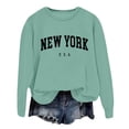 thumbnail image 2 of Womens Sweatshirt Long Sleeve Loose Fit Pullover Sweater New York Print Crewneck Casual Fall Y2K Top, 2 of 4