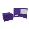 thumbnail image 4 of School Smart 2019635 Heavyweight Two-Pocket Poly Folder with Fasteners, Purple - Pack of 25, 4 of 5