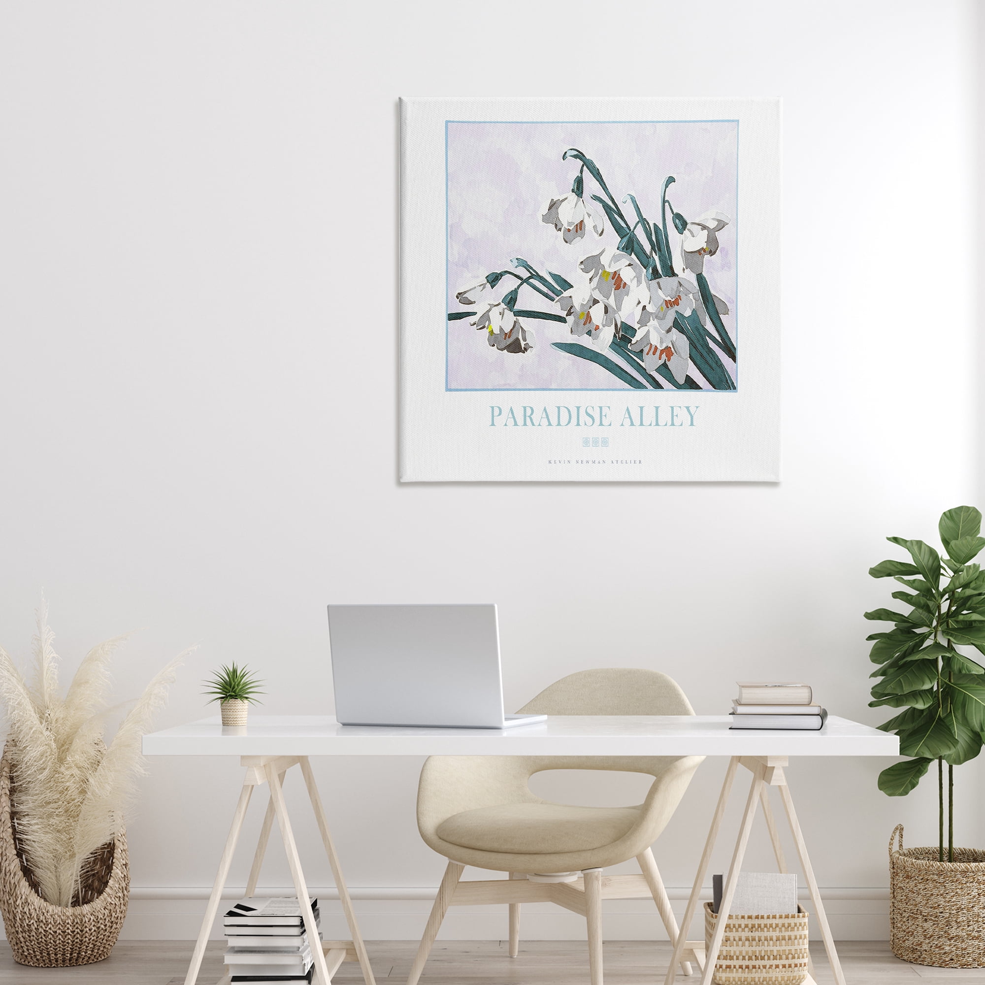 Stupell Industries Paradise Alley White Spring Blooms Canvas Wall Art, design by Jadei Graphics