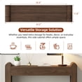 thumbnail image 5 of Laintene Console Table for Entryway, 47" Arc Sofa Table Behind Couch, Farmhouse Foyer Table Entryway Table for Living Room, Hallway, Entrance, Rustic Walnut, 5 of 9