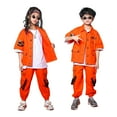 thumbnail image 2 of Jumpingount Camisa informal de hip hop para niños, fiesta, banquete, otoño, primavera, Tops, senderismo, baile, ropa de actuación, pantalones de Type2 NO2, 2 of 6