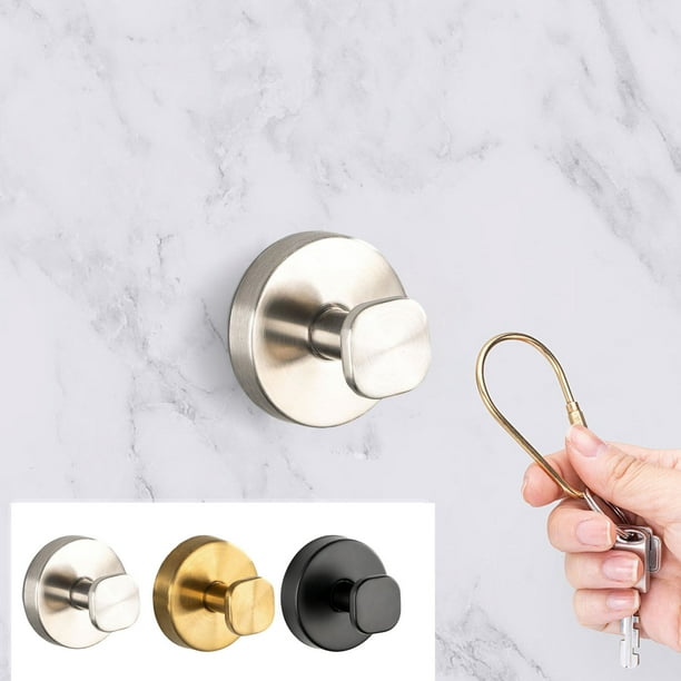 Ganchos de ventosa de acero inoxidable resistentes para ducha - ganchos para toallas de baño sin taladro para puertas de cristal, azulejos y espejos