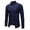 Navy, variant on Stylish Double Placket Long Sleeve Shirt Casual Layered Top With Contrast Collar And Design Comfortable Wear Print Shirts Men