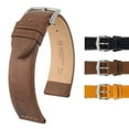 thumbnail image 6 of HIRSCH Earth Leather Watch Strap with Stainless Steel buckle - Honey - Adjustable Length - 24mm, 6 of 9