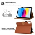 thumbnail image 4 of Dteck for ipad 10th Gen 10.9" 2022 Case, Slim Lightweight Shockproof PU Leather Folio Flip Stand Case with Card Slots Auto Wake Sleep Smart Cover for iPad 10th Generation,Brown, 4 of 7