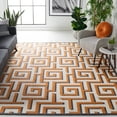 thumbnail image 2 of SAFAVIEH Four Seasons Lazar Geometric Polyester Area Rug, Ivory/Brown, 8' x 10', 2 of 6