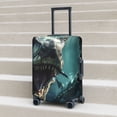 thumbnail image 2 of Lsque Underwater Dinosaur Shark Printed Luggage Cover, Travel Luggage Protector,Scratch and Dirt Resistant, Fits 18-32 Inch Luggage - Medium, 2 of 9