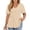 Beige02, variant on Women's Plus-Size Fashionable Casual Loose-Fit Short-Sleeve Top, Size L-5XL