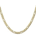 thumbnail image 3 of 14k Yellow Gold 30 Inch 4.5mm Concave Figaro Chain Necklace Pendant Charm, 3 of 9
