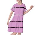 thumbnail image 1 of RXIRUCGD 2025 Vêtements d'Été pour Enfants 3-12 Ans Mode Imprimée Pyjama Rêveur Mi-Mollet Chemise de Nuit, 1 of 5