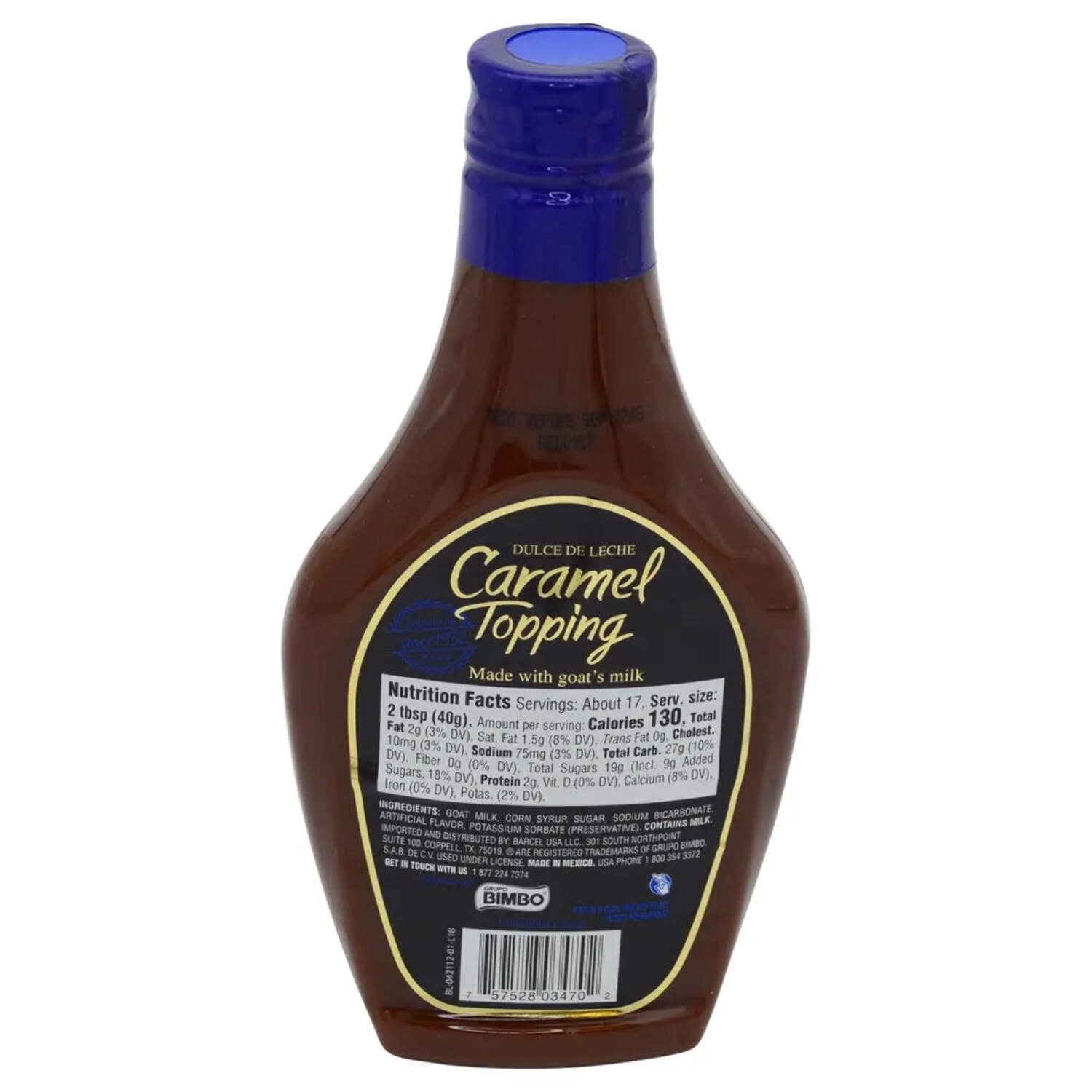 Coronado Cajeta Cinnamon Dulce De Leche Topping with Goat Milk, 23.28 oz Bottle