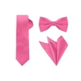thumbnail image 1 of INSPIRE CHIC Corbata de color sólido para hombres, conjunto de corbata de lazo preatado y pa?uelo de bolsillo para bodas y negocios, rosa fuerte, talla única, 1 of 1
