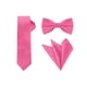 thumbnail image 1 of Conjunto de corbata de hombre de color sólido INSPIRE CHIC para el Día del Padre, corbata de lazo preatado y pañuelo de bolsillo, corbatas para bodas y negocios, rosa fuerte, talla única, 1 of 7