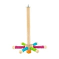 thumbnail image 1 of Percha para pájaros, juguete, accesorio para jaula de pájaros, rueda de madera interactiva colorida, giratoria, percha para periquitos y cotorras pequ, 1 of 9