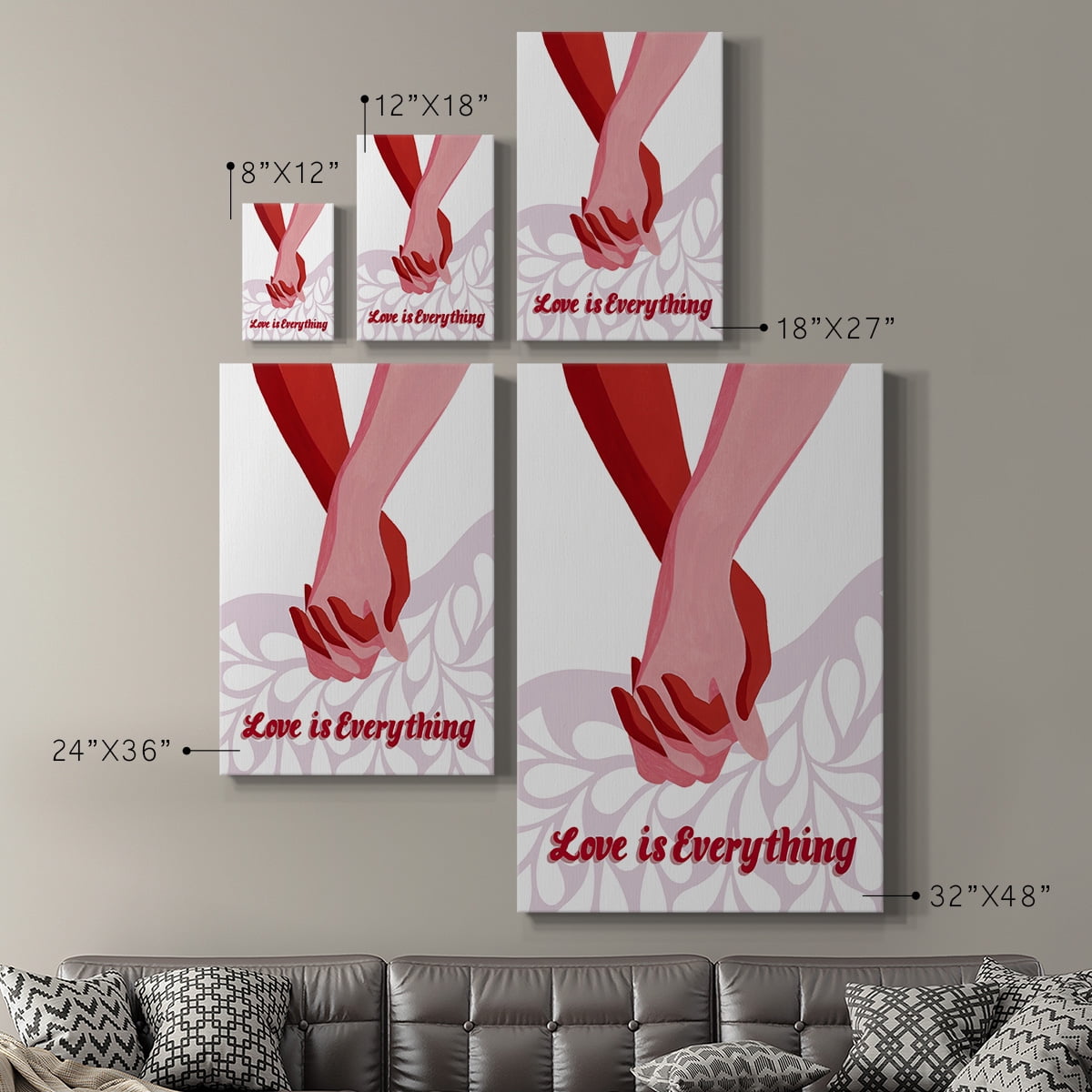 Groovy Love I Premium Gallery Wrapped Canvas - Ready to Hang