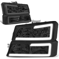 DNA Motoring For 03-07 Silverado Avalanche LED DRL Headlight Bumper Parking Lamp Smoked/Clear