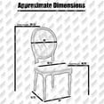 thumbnail image 3 of 2xhome - Set of 2 French Chic Vintage Style Dining Chairs With Upholstered Linen Fabric And Elegant Natural Rustic Wood Frame - Rattan Wicker Oval Back, 3 of 11