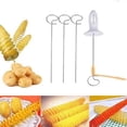 thumbnail image 3 of Spiral Potato Slicer Manual Vegetable Spiralizer with 4 Stainless Steel Skewers Curly Fry Chip Maker Dishwasher Safe Kitchen Tool, 3 of 8