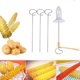 thumbnail image 3 of Cortador de patatas en espiral, espiralizador manual de verduras con 4 brochetas de acero inoxidable, máquina para hacer patatas fritas rizadas, herramienta de cocina apta para lavavajillas., 3 of 8