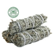 3 Pack 6" Blue Sage Smudge Sticks with Smudging Guide | For Meditation Blessing Ritual Altar | Free Shipping