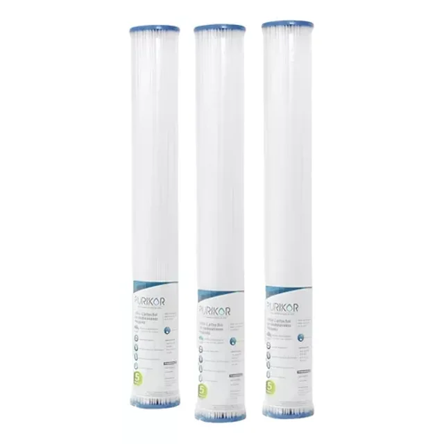 3 Cartuchos Sedimentos Plegable 20 Micras, 2.5" X 20".