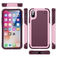 thumbnail image 3 of Nalacover iPhone XS Max Case, Heavy Duty 3 in 1 Rugged Shockproof Rugged Silicone Hybrid Hard PC Soft TPU Bumper Camera Raised Drop Protective Girls Women Boy Men Phone Covers, Rose, 3 of 9