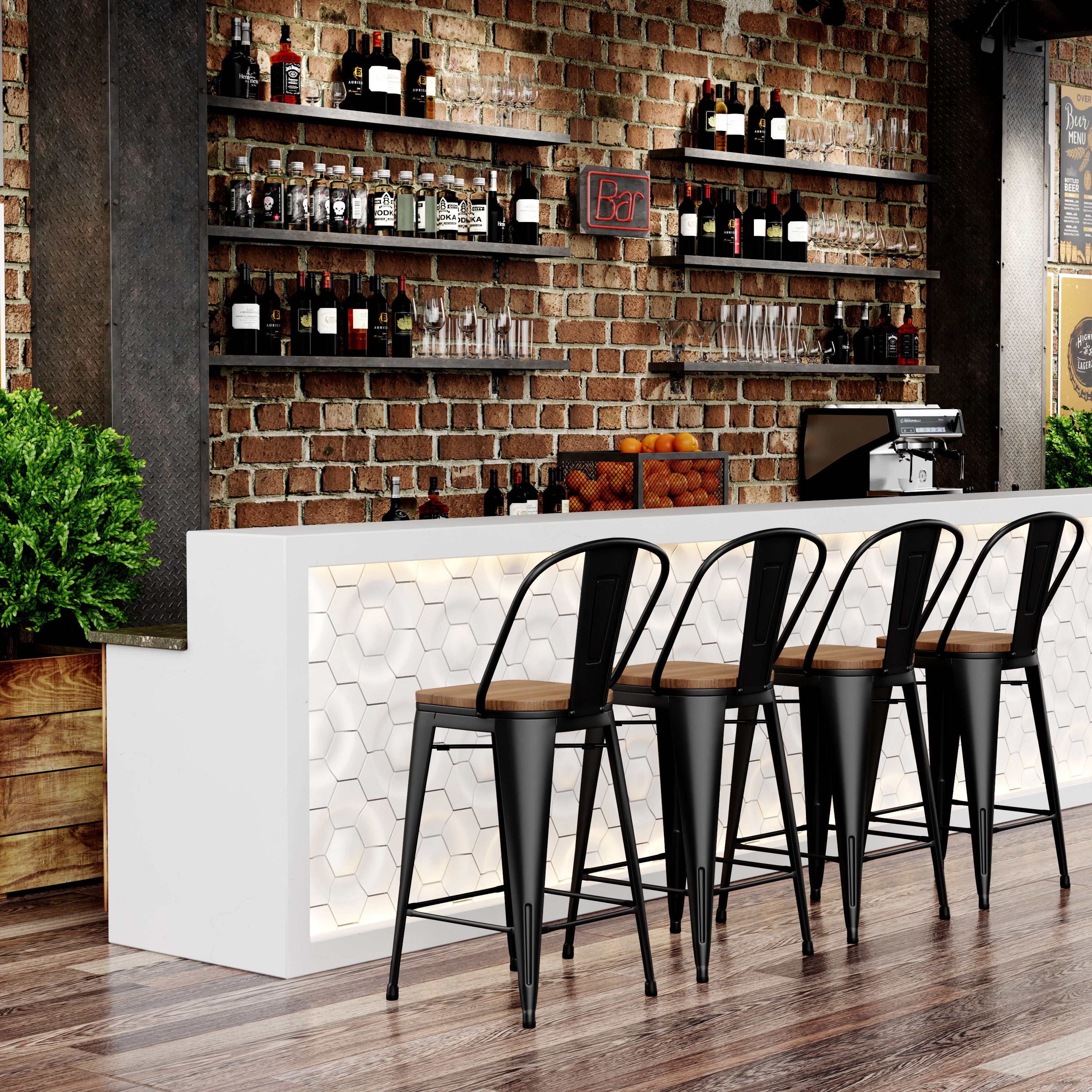 Farmhouse bar online stools walmart