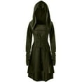 thumbnail image 1 of PMVFHDE Robes Filles Adolescentes Robe à Capuche à Lacets Chandail à Enfiler Asymétrique Longue Robe à Capuche Cape pour Grandes Filles Vert,14-16 Ans, 1 of 6