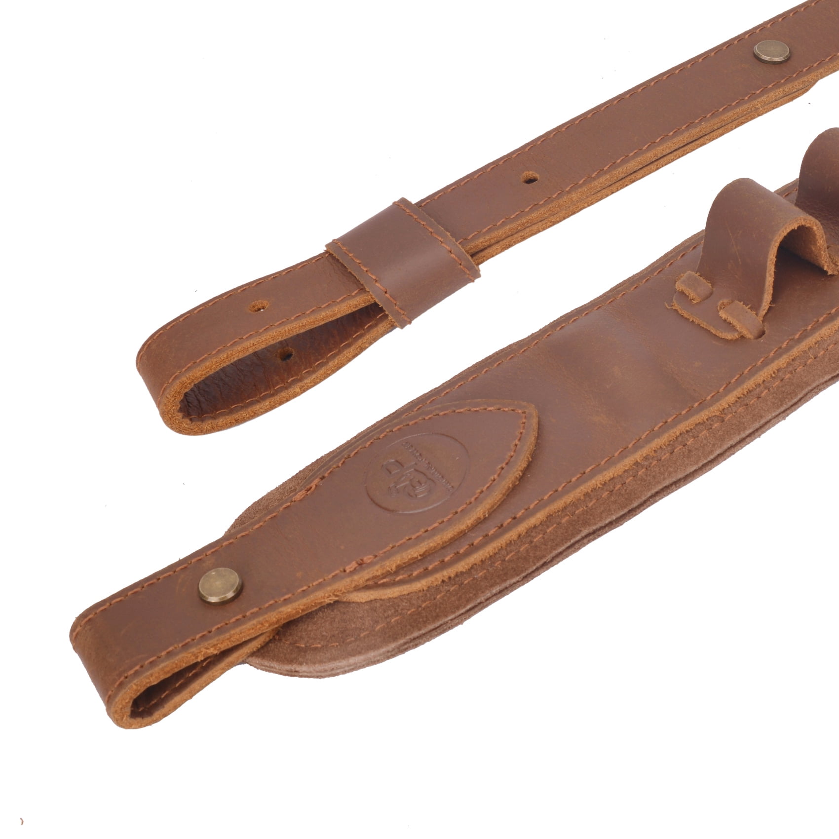 Top Grain Leather Ammo Holder Shotgun Sling for 12 Gauge Adjustable Hunting Shotshell Gun Shoulder Strap