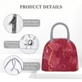 thumbnail image 4 of Disketp Abstract Red Marble Bolsa Térmica para Almuerzo, Lonchera con Abertura Amplia y Gran Capacidad, Organizador Reutilizable para Mujeres, Hombres y Adultos, 4 of 6