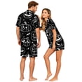 thumbnail image 4 of Halloween Couple Pajamas Matching Sets Button Up Pajamas Halloween Pj Set Halloween Pajamas Spooky Pajamas Women Couple Matching Pajamas Sets Women & Men Button Down Pjs Men, Black, L, 4 of 5
