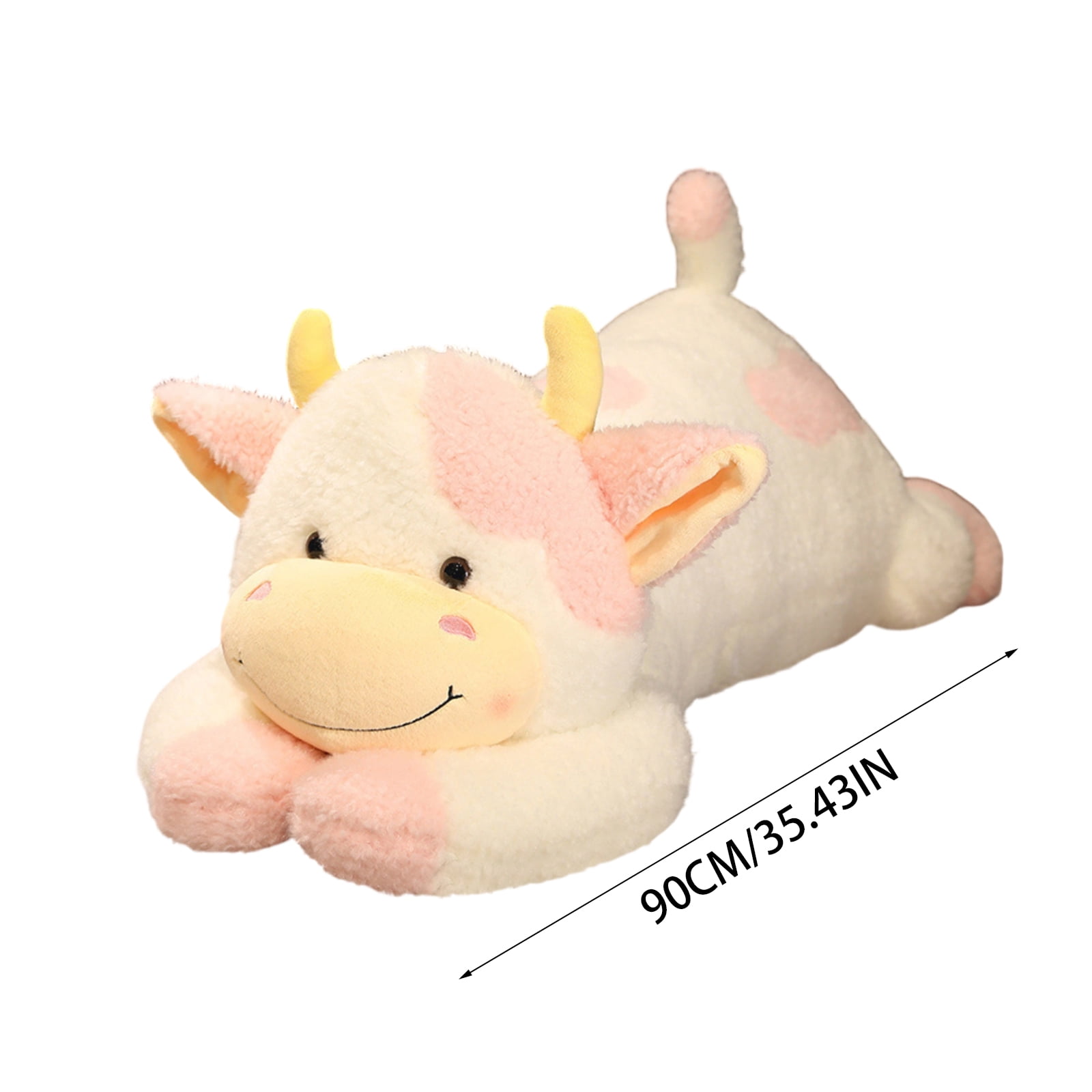 Wizlet Cow Weighted Stuffed Animals, Large Weighted Plush Animal, Cute Plush Toy Pillow, Soft Kawaii Plushie Gifts for Birthday Christmas 35.4in (Brown)