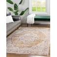 thumbnail image 3 of Unique Loom Deepa Collection Area Rug - Regalia (4' x 5' 10" Rectangle Yellow/Brown), 3 of 12