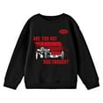 thumbnail image 2 of National Hot Rod Association NHRA Logo Are you ROD enough? NHRA Cars Tire tracks on black Boys Crew Neck-Large, 2 of 3