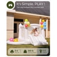 thumbnail image 2 of Bounce House Outfunny White con tobogán y piscina de bolas para niños de 3 a 6 años, 2 of 7
