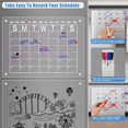 thumbnail image 3 of Acrylic Calendar for Fridge, Clear Dry Erase Board for Refrigerator, Set of 2 Family Monthly Weekly Reusable Monthly & Blank Planning Boards, Includes 4 Colors Markers 16x12" & Eraser, 3 of 7