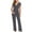 Dark Gray, variant on breaise Maternity Jumpsuits for Women Summer Short Sleeve V Neck Maternity Overalls Sleeveless Wide Leg Bid Overalls Rompers Solid Jumpsuits