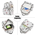 thumbnail image 5 of FORMRS Mini Backpack Purse for Women Travel Daypack Casual Shoulder Bag, Black Cartoon Snowmen, 5 of 7