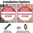thumbnail image 3 of Private Property No Trespassing No Dogs 6 inch X 6 inch Octagon Plastic Sign Weather Resistant, UV Protected for Workplace, Private Property, and Construction Site, Made in the USA, 3 of 7