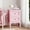 Pink, variant on Solid Wood Nightstand Unfinished for Color DIY, Small Night Stand for Bedroom, Natural Wood Nightstand with Drawers, Light Wood Nightstand, Real Wooden Bed Side Table/End Table