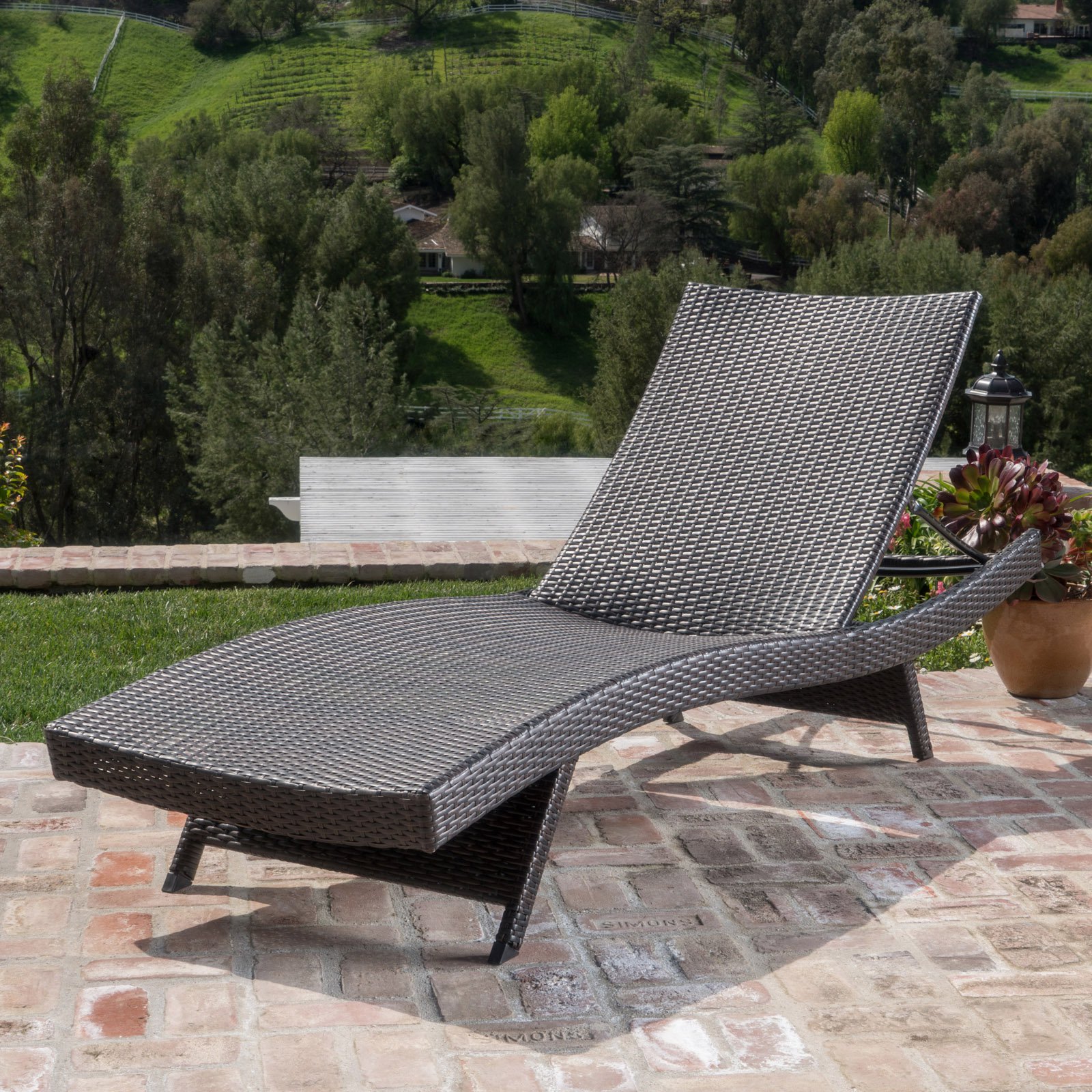 Thira Outdoor Wicker Chaise Lounge - image 1 of 1