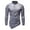 Gray, variant on Stamzod Mens Shirts Fashion Vintage Printed Stand Collar Long Sleeve Button Up Shirt Casul Loose Fit Shirts for Party Business Wedding Dark Blue XXL
