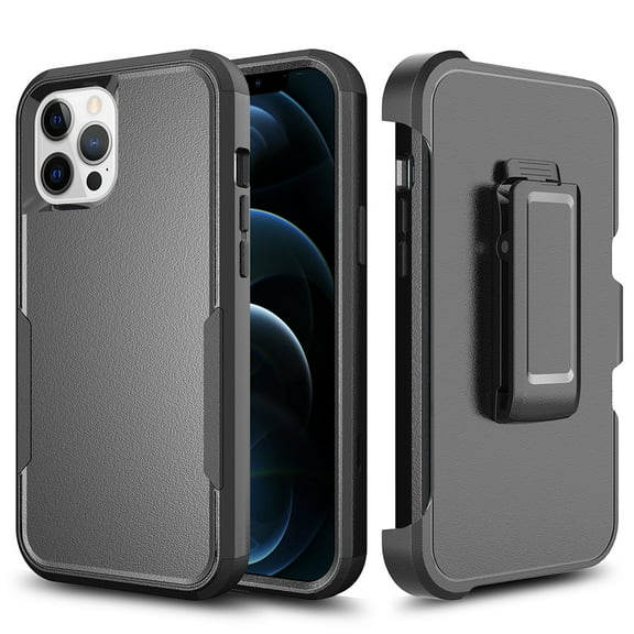 For Apple iPhone 14 Plus (6.7") Heavy Duty Rotatable Holster Kickstand Belt Clip Combo Hard PC   TPU Hybrid Bumper Case Cover fit iPhone 14 Plus - Black