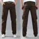 thumbnail image 3 of Pantalones cargo para hombre, multibolsillos, para exteriores, para hombre, multibolsillos, para senderismo, estilo coreano, color caqui, nuevos, de estilo largo, 3 of 5