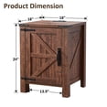 thumbnail image 5 of OKD Nightstand Set of 2 with Charging Station, Farmhouse Rustic Wood Side Table for Living Room, End Table for Bedroom, Reclaimed Barnwood, 5 of 7