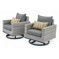 thumbnail image 2 of RST Brands Milo 2 Piece Aluminum Outdoor Motion Club Chairs - Sunset Red/Gray, 2 of 8