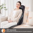 thumbnail image 3 of SNAILAX Shiatsu Back Massager with Heat -Deep Kneading Massage Chair Pad, 3 of 5